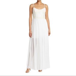 Dress the Population Lace Bodice Sleeveless Maxi Dress